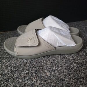 Vionic Kiwi Slide Sandals Women's Size 8 Taupe Adjustable Orthotic Comfort